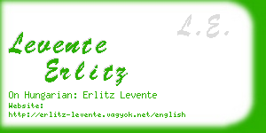 levente erlitz business card